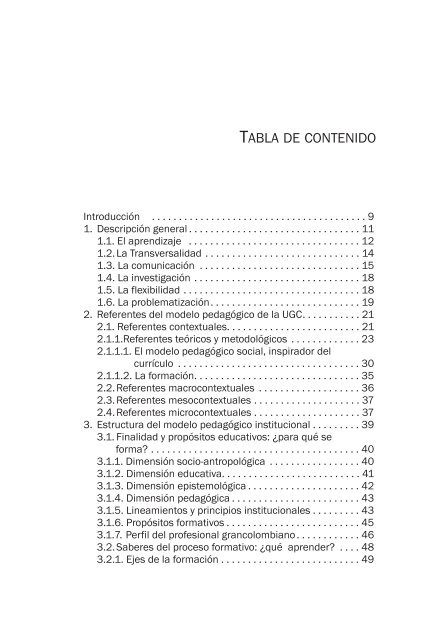 Modelo pedagogico - Universidad La Gran Colombia