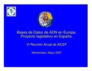 Bases de Datos de ADN en Europa. Proyecto legislativo en España.