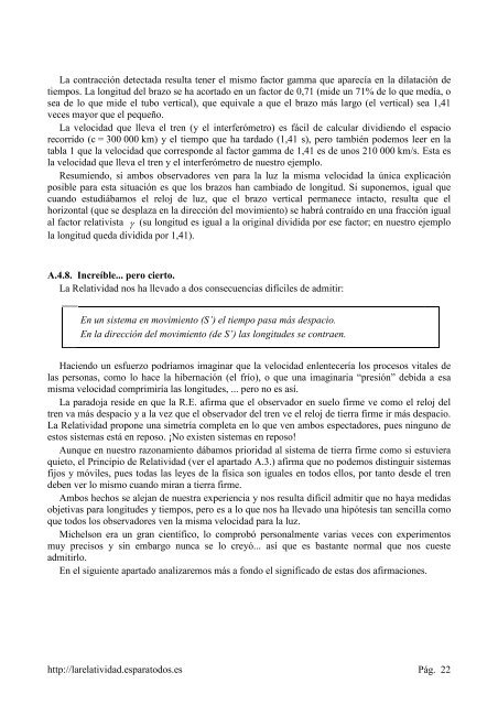 teoría de la Relatividad Especial - Curso de Relatividad Especial al ...