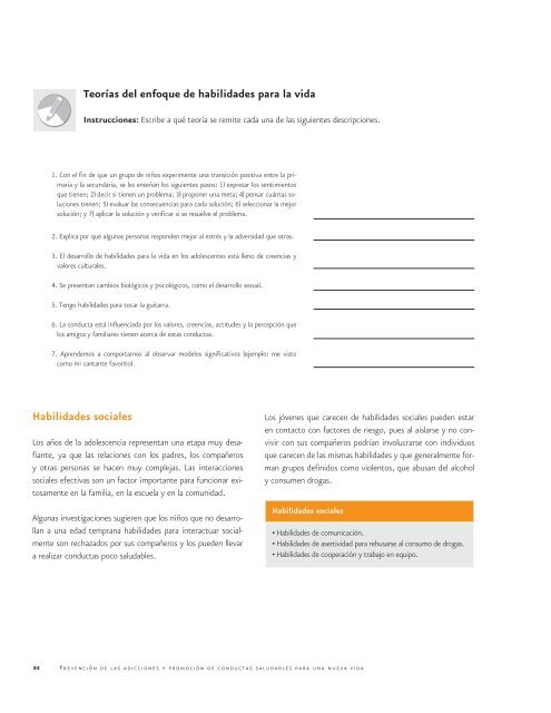 Prevención de las adicciones y promoción de conductas - Comisión ...