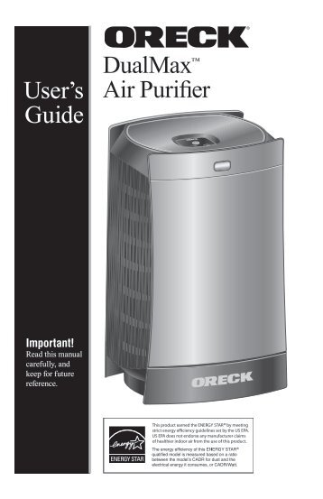 DualMax Air Purifier User's Guide - Amazon S3