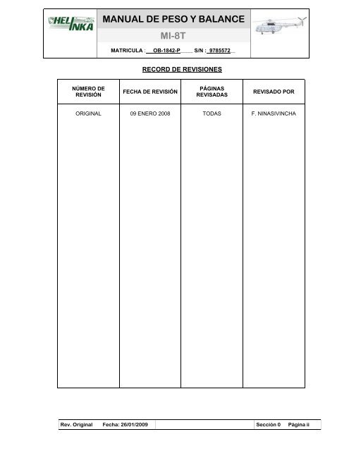 MANUAL DE PESO Y BALANCE MI-8T OB-1842-P - Helinka