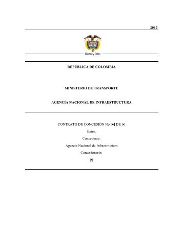 Contrato Estándar Versión Publicación - ANI
