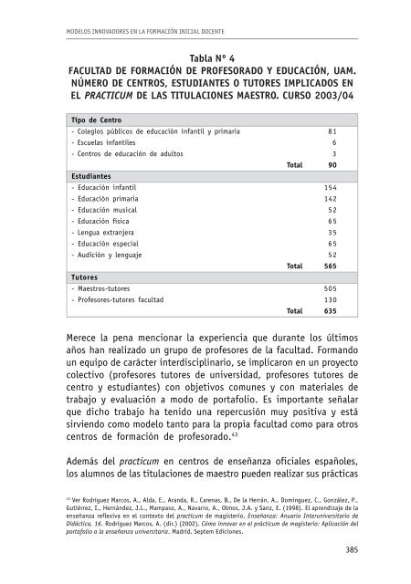 Modelos innovadores en la formación inicial docente. Una ... - OEI