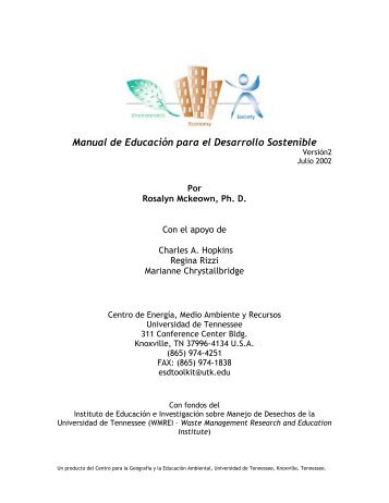 Manual de Educación para el Desarrollo Sostenible, por - ESD Toolkit