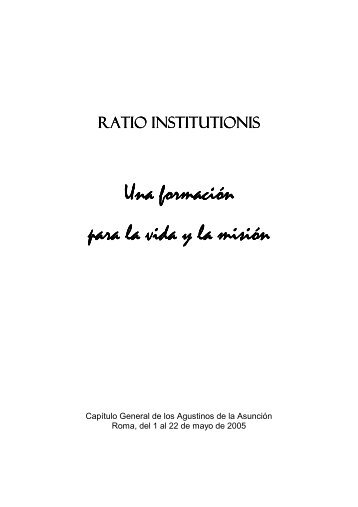 ratio institutionis - Soy Asuncionista