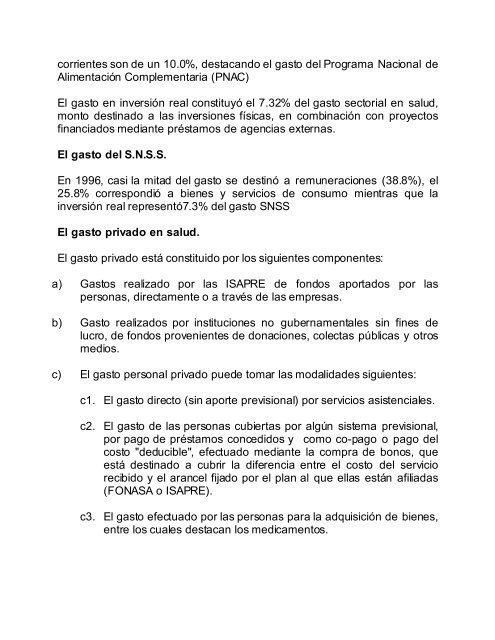 EL SISTEMA DE SALUD CHILENO - Colegio Médico de Chile