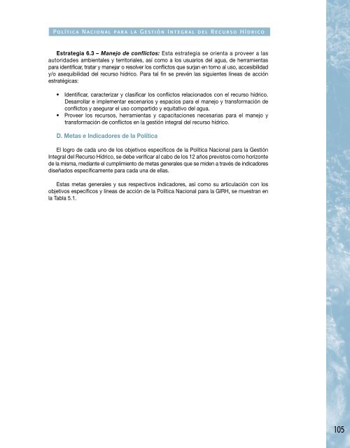 Política Nacional Recurso Hídrico - Ministerio de Ambiente ...