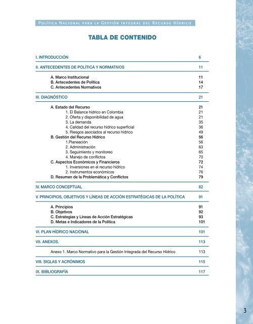 Política Nacional Recurso Hídrico - Ministerio de Ambiente ...