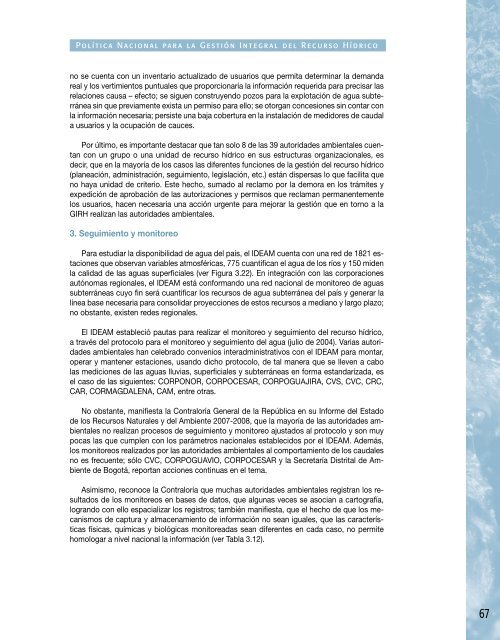 Política Nacional Recurso Hídrico - Ministerio de Ambiente ...