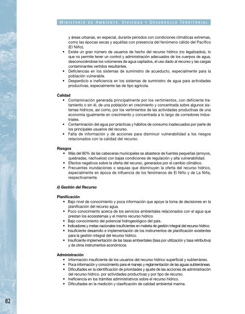 Política Nacional Recurso Hídrico - Ministerio de Ambiente ...