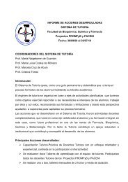 Informe - Facultad de Bioquímica,Química y Farmacia UNT