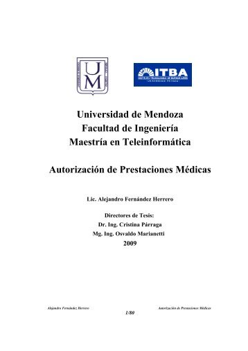 Autorización de Prestaciones Médicas - Universidad de Mendoza