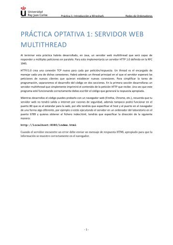 PRÁCTICA OPTATIVA 1: SERVIDOR WEB MULTITHREAD - NET16