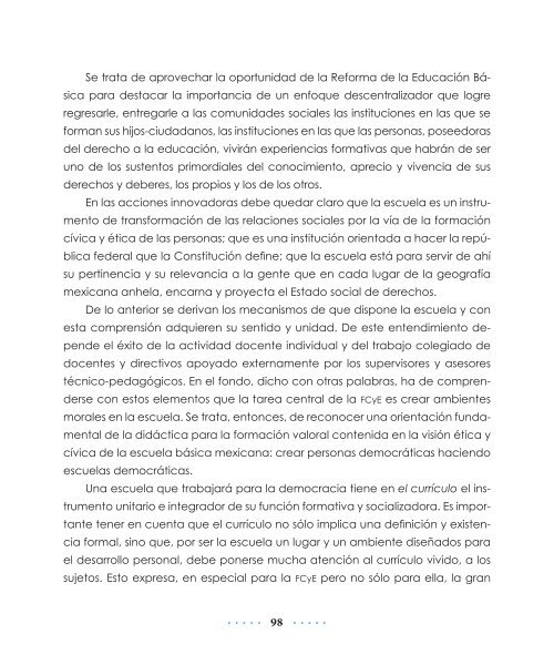 La Formación Cívica y Ética - Subsecretaría de Educación Básica ...