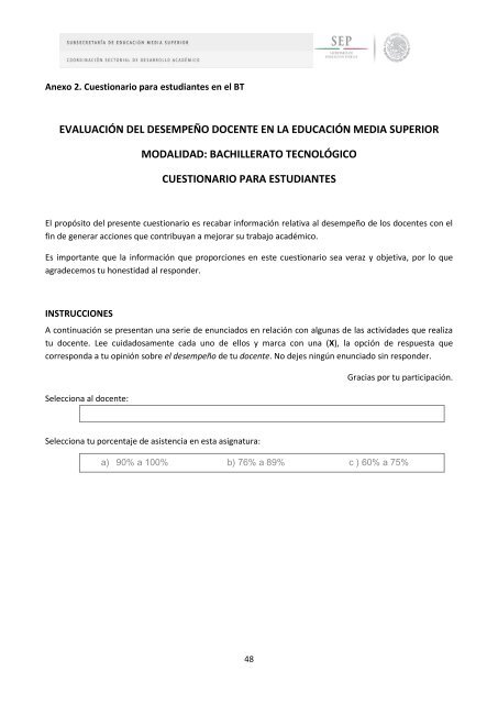 MANUAL PARA DESARROLLAR LA EVALUACIÓN EN LOS ... - Sems