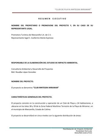 “CLUB DE PLAYA INNTEGRA MIRAMAR ... - sinat