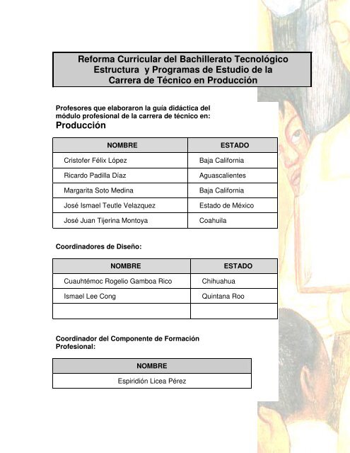 Producción Reforma Curricular del Bachillerato ... - Cecyte