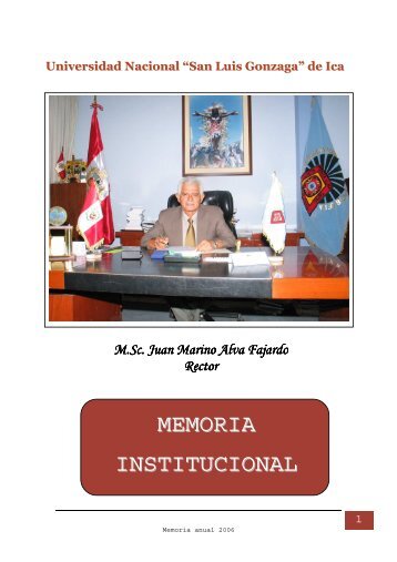 memoria institucional - Universidad Nacional San Luis Gonzaga de ...