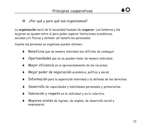 la organización económica rural - Comisión Nacional para el ...