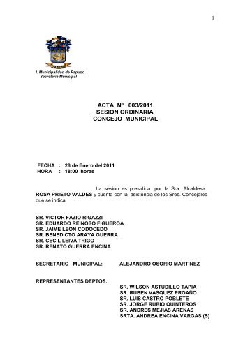 Enero 28 - Municipalidad de Papudo