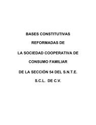 BASES CONSTITUTIVAS DE LA SOCIEDAD COOPERATIVA ... - Snte