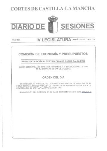 Diario de Sesiones Comisión núm. 114 - Cortes de Castilla-La ...