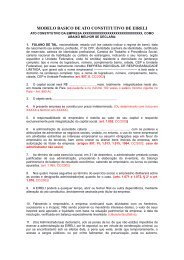 MODELO BASICO DE ATO CONSTITUTIVO DE EIRELI - Jucepa.com