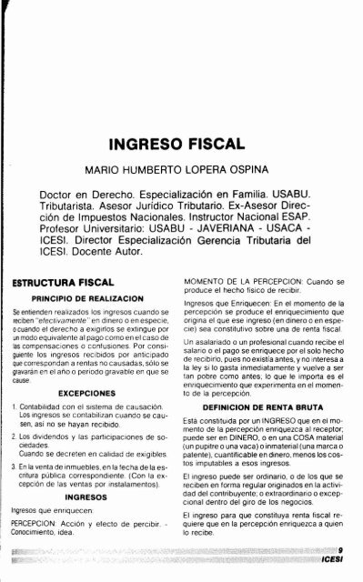 INGRESO FISCAL - Biblioteca Digital - Universidad Icesi