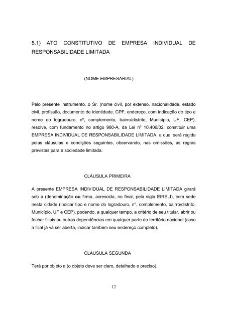 EMPRESA INDIVIDUAL DE RESPONSABILIDADE LIMITADA ...