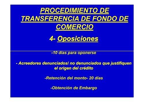 TRANSFERENCIA DE FONDO DE COMERCIO - Cursos Allende