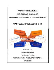 PROYECTO BICULTURAL - Colegio Humboldt