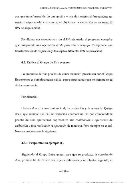 El programa narrativo como expresión del valor constitutivo