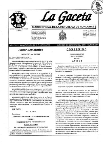LEY CONSTITUTIVA DE LAS FUERZAS ARMADAS - Justia