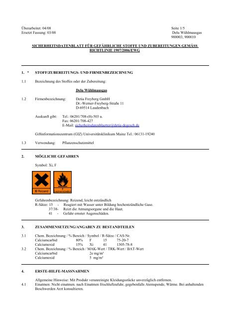 Sicherheitsdatenblatt - ingadi.de