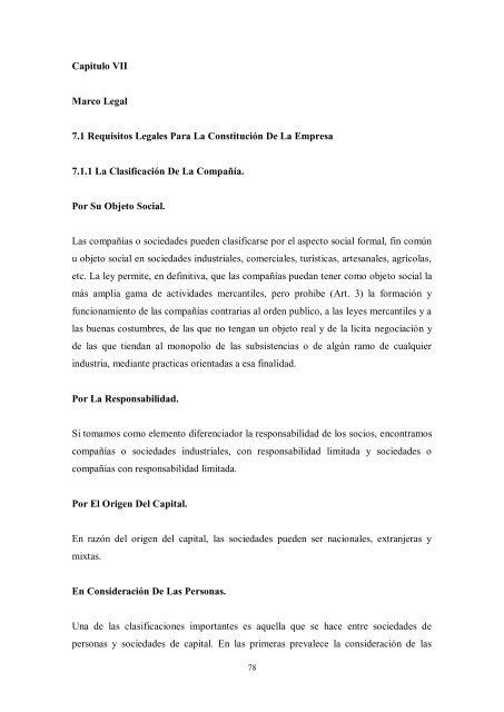 Capitulo VII Marco Legal 7.1 Requisitos Legales Para La ...