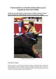 Consternación en el mundo taurino balear por la ... - Tolo Payeras