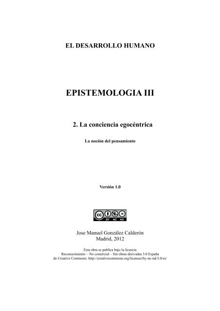 EPISTEMOLOGIA III - El Desarrollo Humano