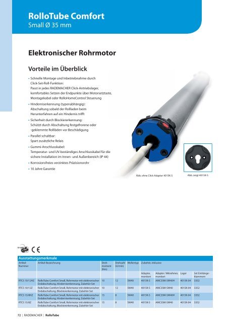 RolloTube Comfort - Rademacher
