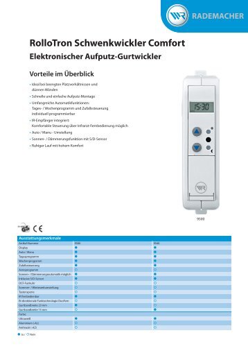 Datenblatt RolloTron Schwenkwickler Comfort (9500 ... - Rademacher