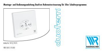 Montage- und Bedienungsanleitung DuoFern ... - Rademacher