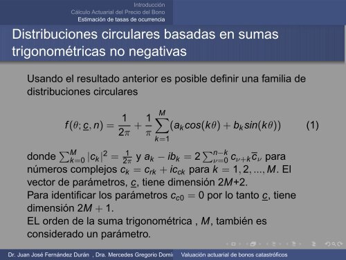 Valuación actuarial de bonos catastróficos - ITAM