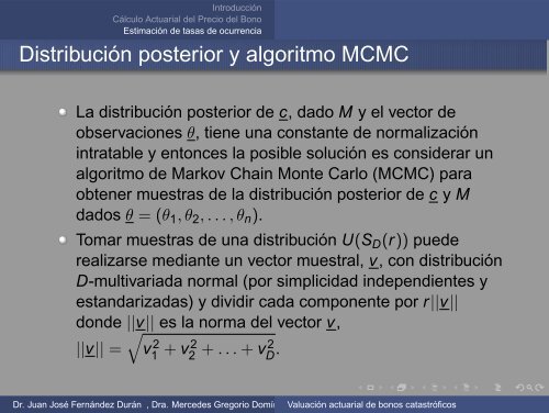 Valuación actuarial de bonos catastróficos - ITAM