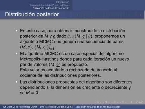 Valuación actuarial de bonos catastróficos - ITAM