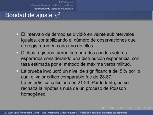 Valuación actuarial de bonos catastróficos - ITAM