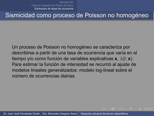 Valuación actuarial de bonos catastróficos - ITAM