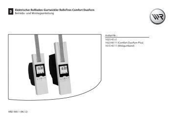 Elektrischer Rollladen-Gurtwickler RolloTron Comfort ... - Rademacher