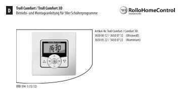 Bedienungsanleitung Troll Comfort 3D - Rademacher