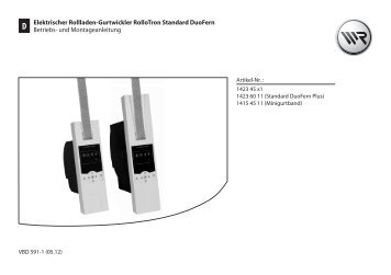 Bedienungsanleitung RolloTron Standard DuoFern - Rademacher