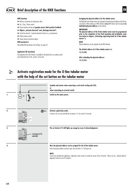 Bedienungsanleitung RolloTube X-line - Rademacher